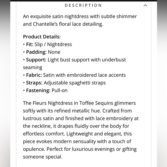 Brand New 100% Satin Elegant Gold Lace Slip Dress by Chantelle - Picture 4 of 4